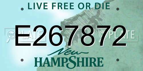 E267872 New Hampshire License Plate
