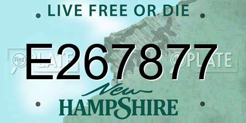 E267877 New Hampshire License Plate