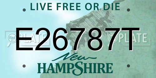 E26787T New Hampshire License Plate