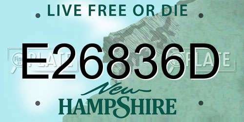 E26836D New Hampshire License Plate