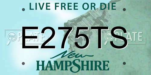 E275TS New Hampshire License Plate