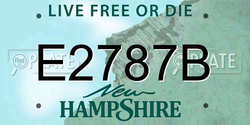 E2787B New Hampshire License Plate