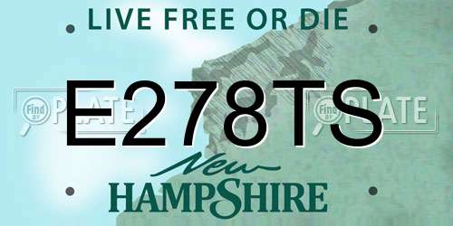 E278TS New Hampshire License Plate