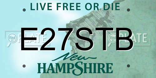 E27STB New Hampshire License Plate