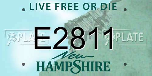 E2811 New Hampshire License Plate