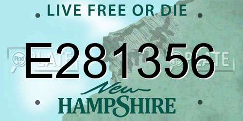 E281356 New Hampshire License Plate