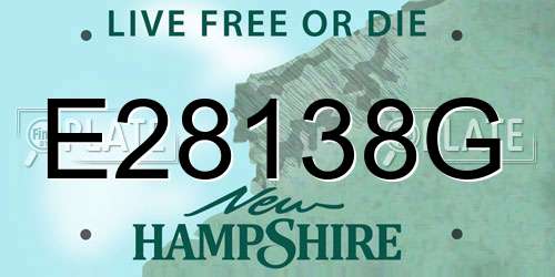 E28138G New Hampshire License Plate
