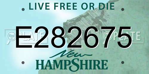 E282675 New Hampshire License Plate