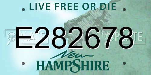 E282678 New Hampshire License Plate