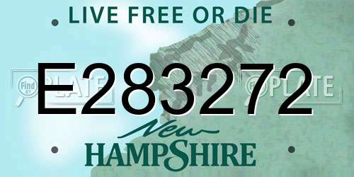 E283272 New Hampshire License Plate