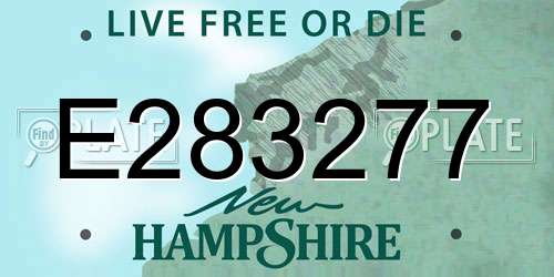 E283277 New Hampshire License Plate