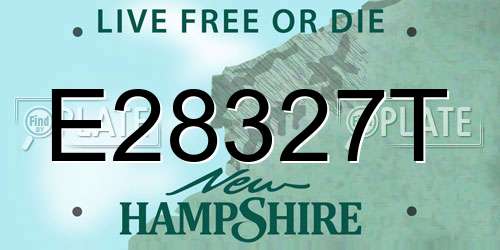 E28327T New Hampshire License Plate