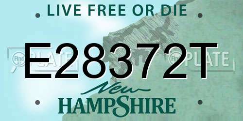 E28372T New Hampshire License Plate