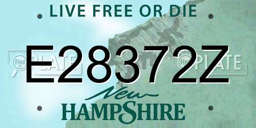 E28372Z New Hampshire License Plate