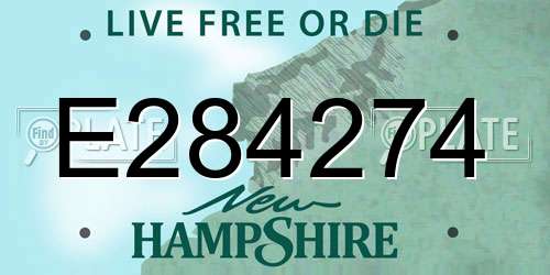 E284274 New Hampshire License Plate