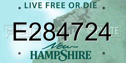 E284724 New Hampshire License Plate