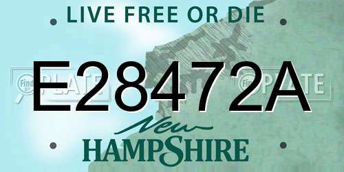 E28472A New Hampshire License Plate