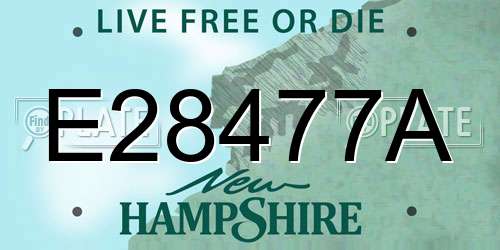 E28477A New Hampshire License Plate