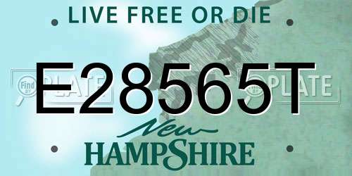 E28565T New Hampshire License Plate