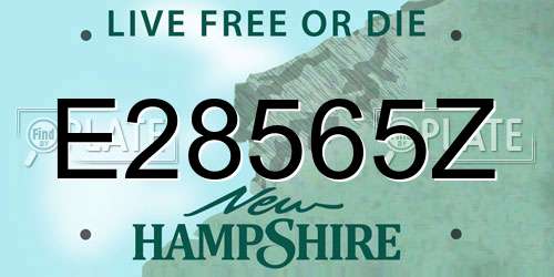 E28565Z New Hampshire License Plate
