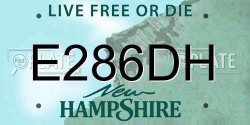 E286DH New Hampshire License Plate