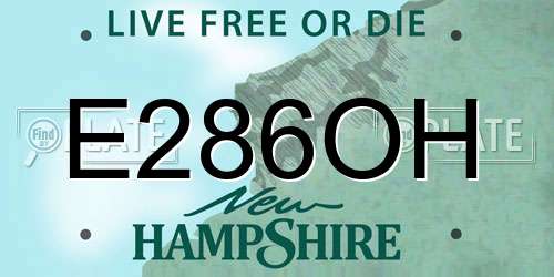 E286OH New Hampshire License Plate