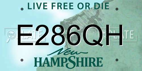 E286QH New Hampshire License Plate