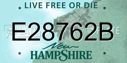E28762B New Hampshire License Plate