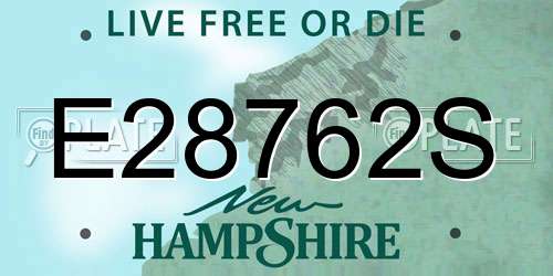 E28762S New Hampshire License Plate