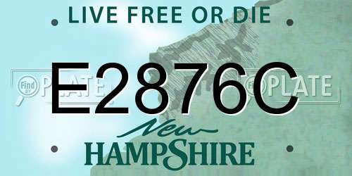 E2876C New Hampshire License Plate