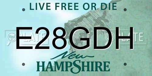 E28GDH New Hampshire License Plate