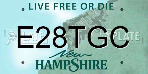 E28TGC New Hampshire License Plate