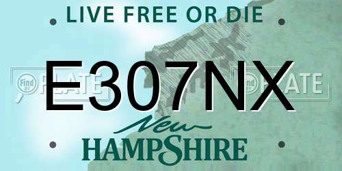 E307NX New Hampshire License Plate