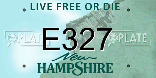 E327 New Hampshire License Plate