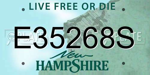 E35268S New Hampshire License Plate