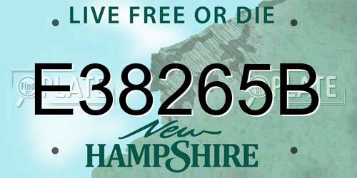 E38265B New Hampshire License Plate