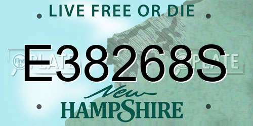 E38268S New Hampshire License Plate