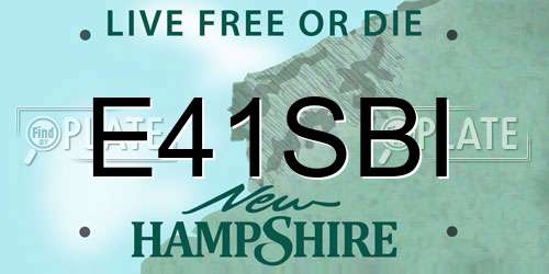 E41SBI New Hampshire License Plate