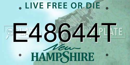 E48644T New Hampshire License Plate