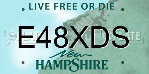 E48XDS New Hampshire License Plate