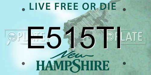 E515TI New Hampshire License Plate
