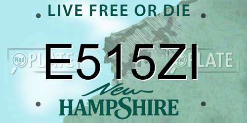 E515ZI New Hampshire License Plate