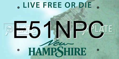 E51NPC New Hampshire License Plate