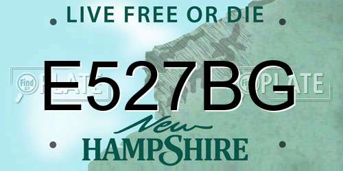 E527BG New Hampshire License Plate