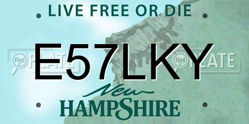 E57LKY New Hampshire License Plate