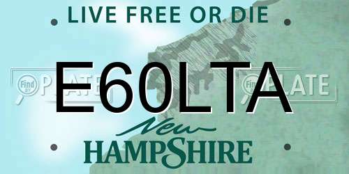 E60LTA New Hampshire License Plate