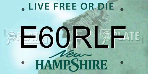 E60RLF New Hampshire License Plate