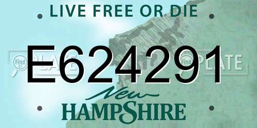 E624291 New Hampshire License Plate