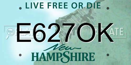 E627OK New Hampshire License Plate