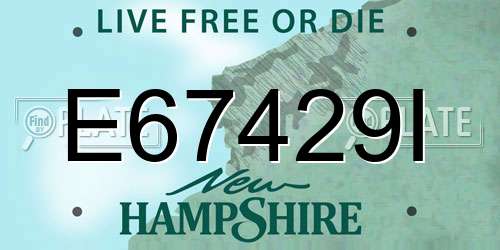 E67429I New Hampshire License Plate